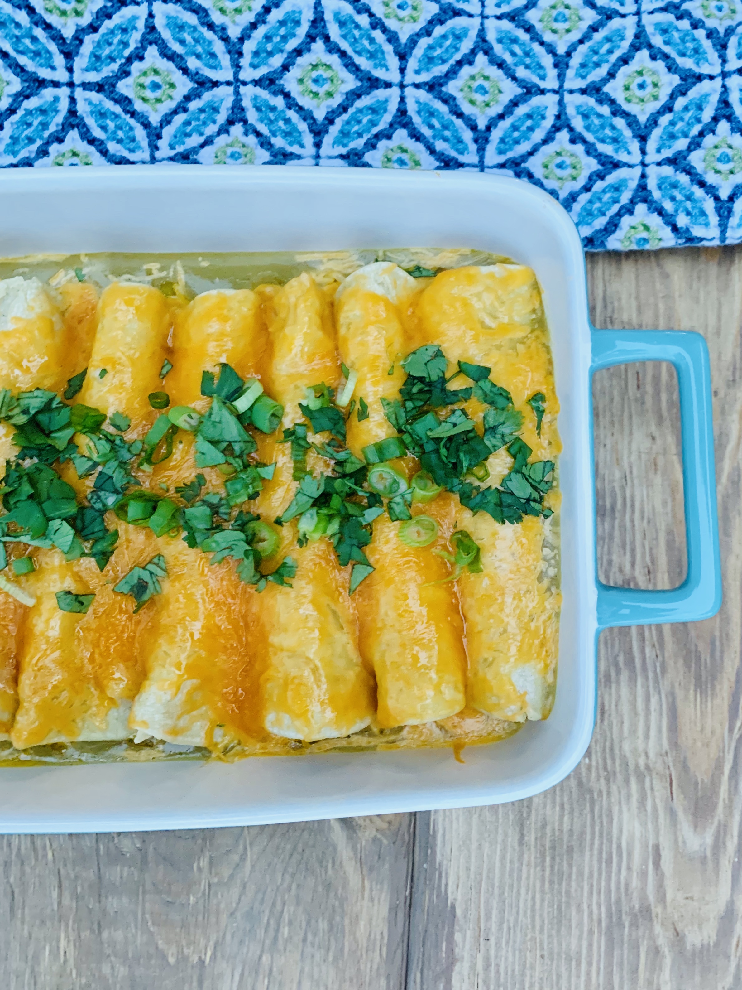 Green Chile Chicken Enchiladas