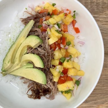 Pork Carnitas Rice Bowl
