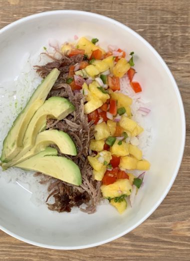 Pork Carnitas Rice Bowl